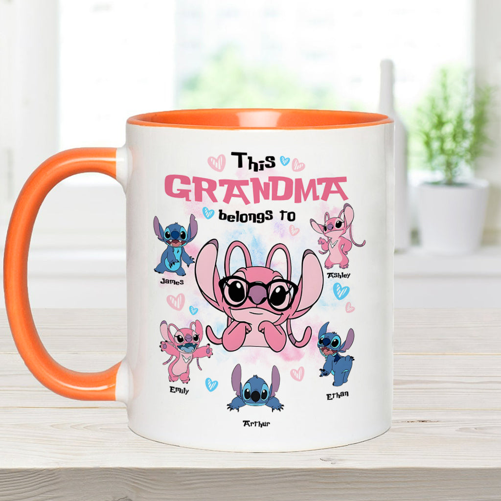 This Grandma Belongs To Custom Any Title - Personalized Mouse Accent Mug