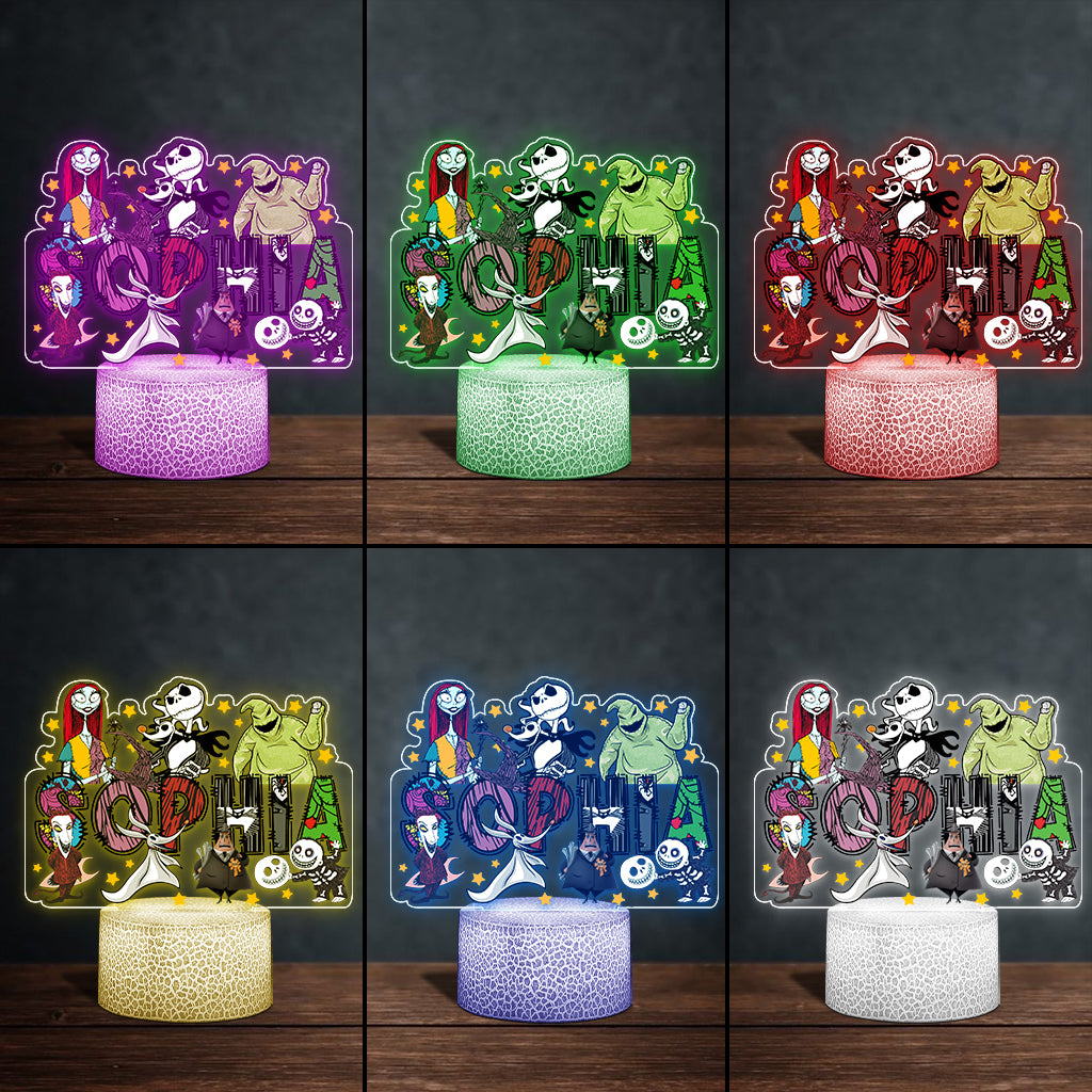 The Nightmare - Personalized Nightmare Shaped Plaque Light Base