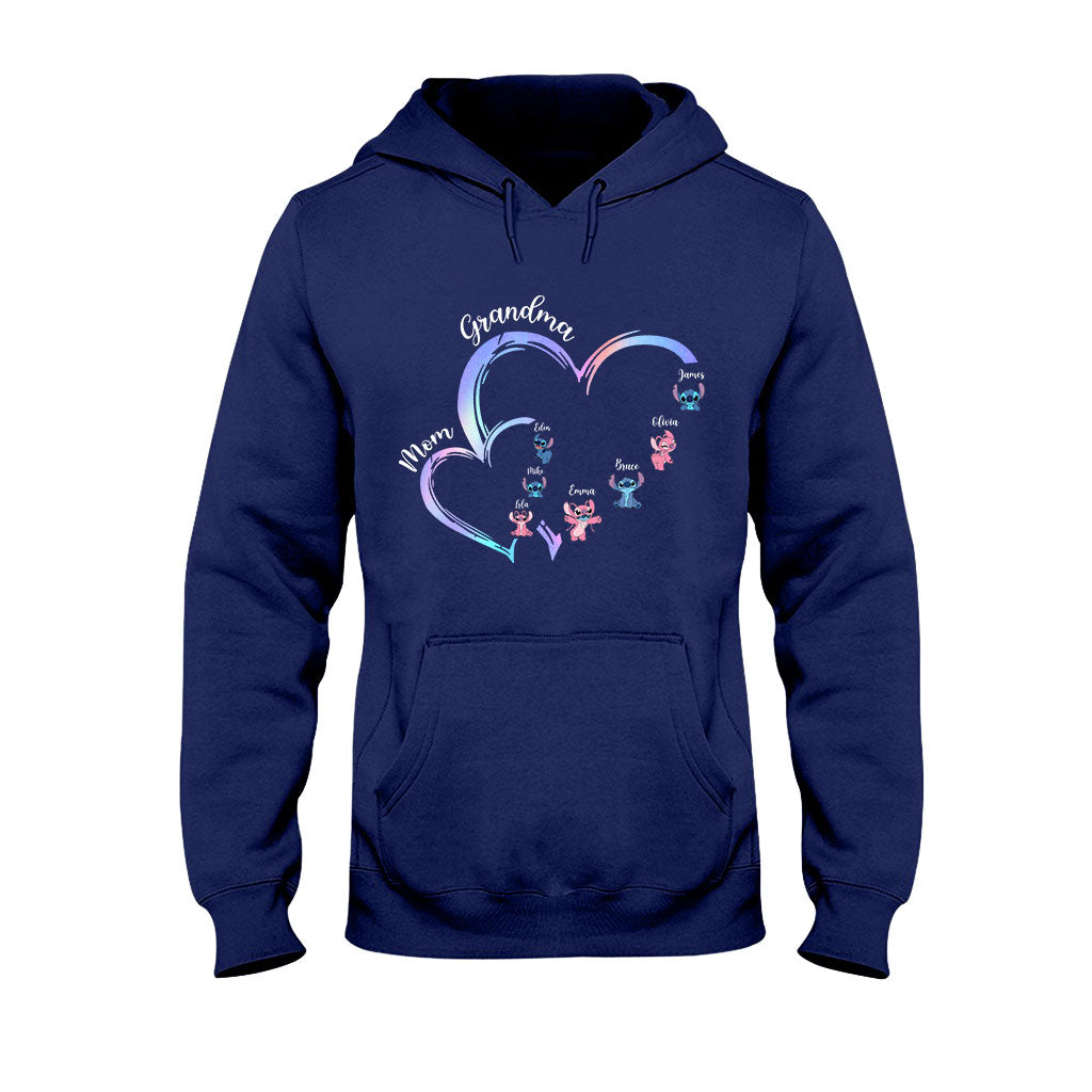 First Mom Now Grandma Alien Version - Personalized Ohana T-shirt And Hoodie