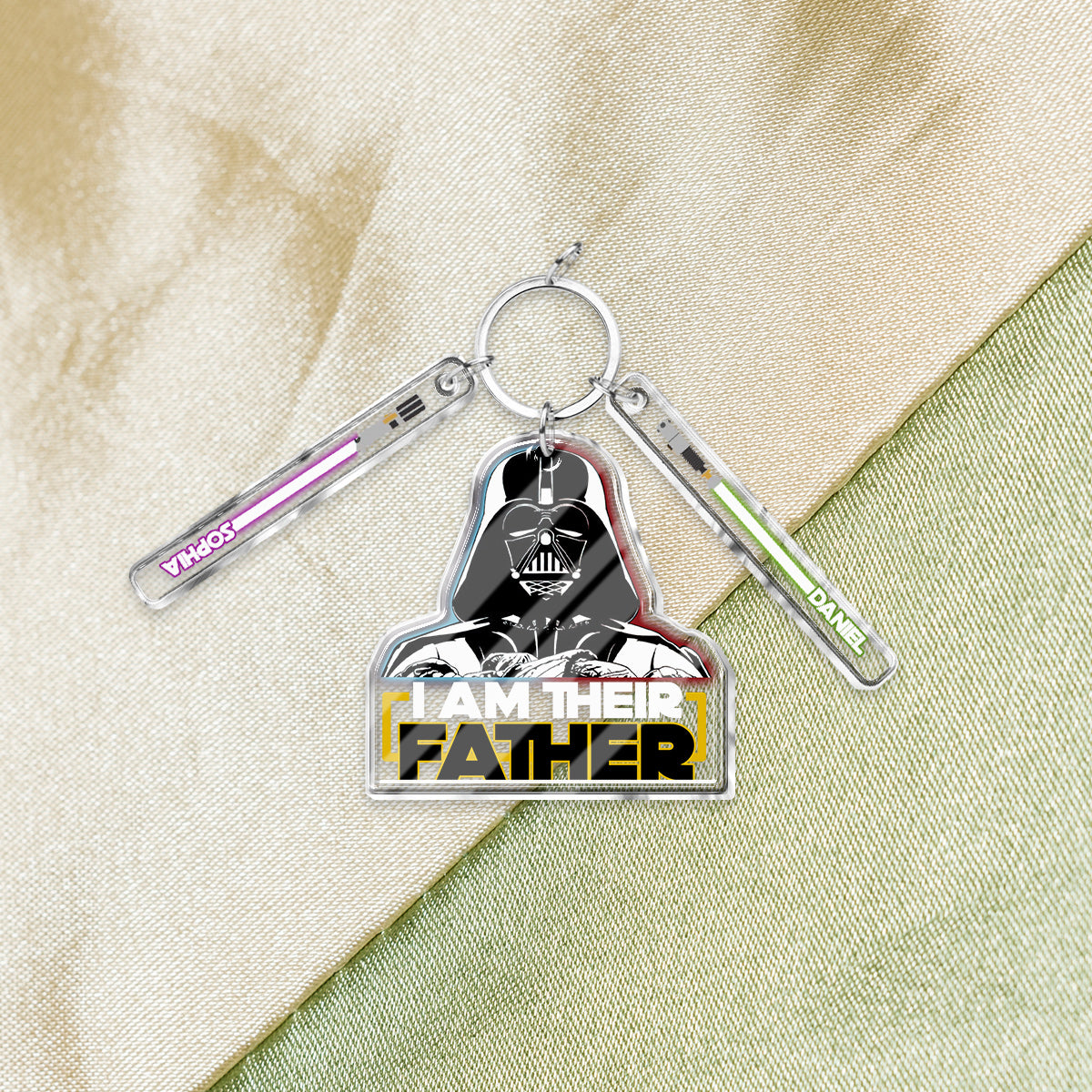 I Am Their Father/ Grandfather/ Uncle... - Personalized The Force Keychain with Charms