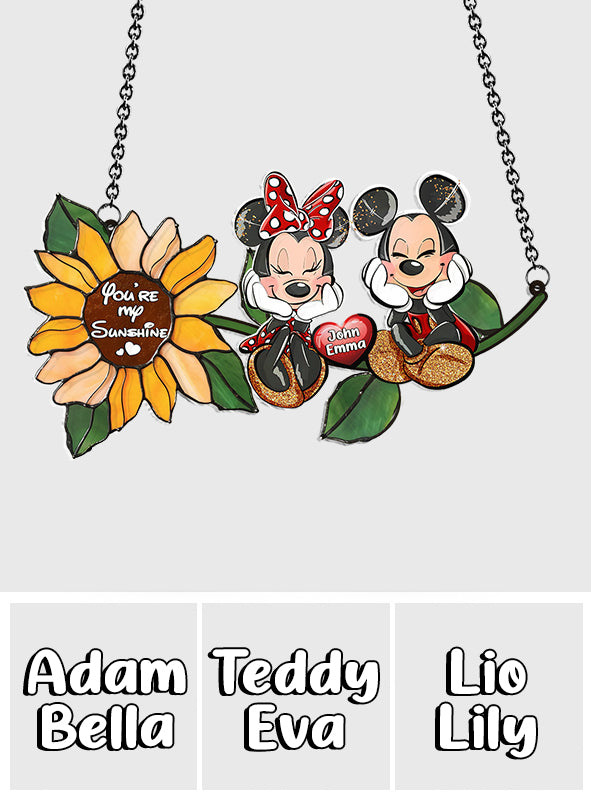 You're My Sunshine - Personalized Mouse Window Hanging Suncatcher Ornament