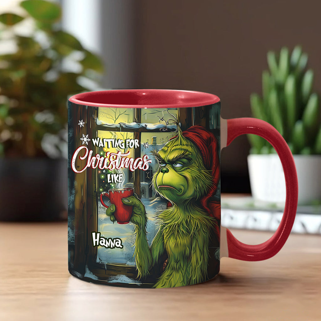 Waiting For Christmas - Personalized Stole Christmas Accent Mug