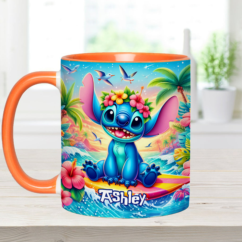 Blue Summer Hawaii - Personalized Ohana Accent Mug