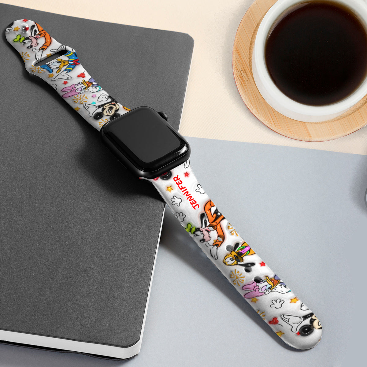 Puffy Mouse Ears - Personalized Mouse Apple Watch Band