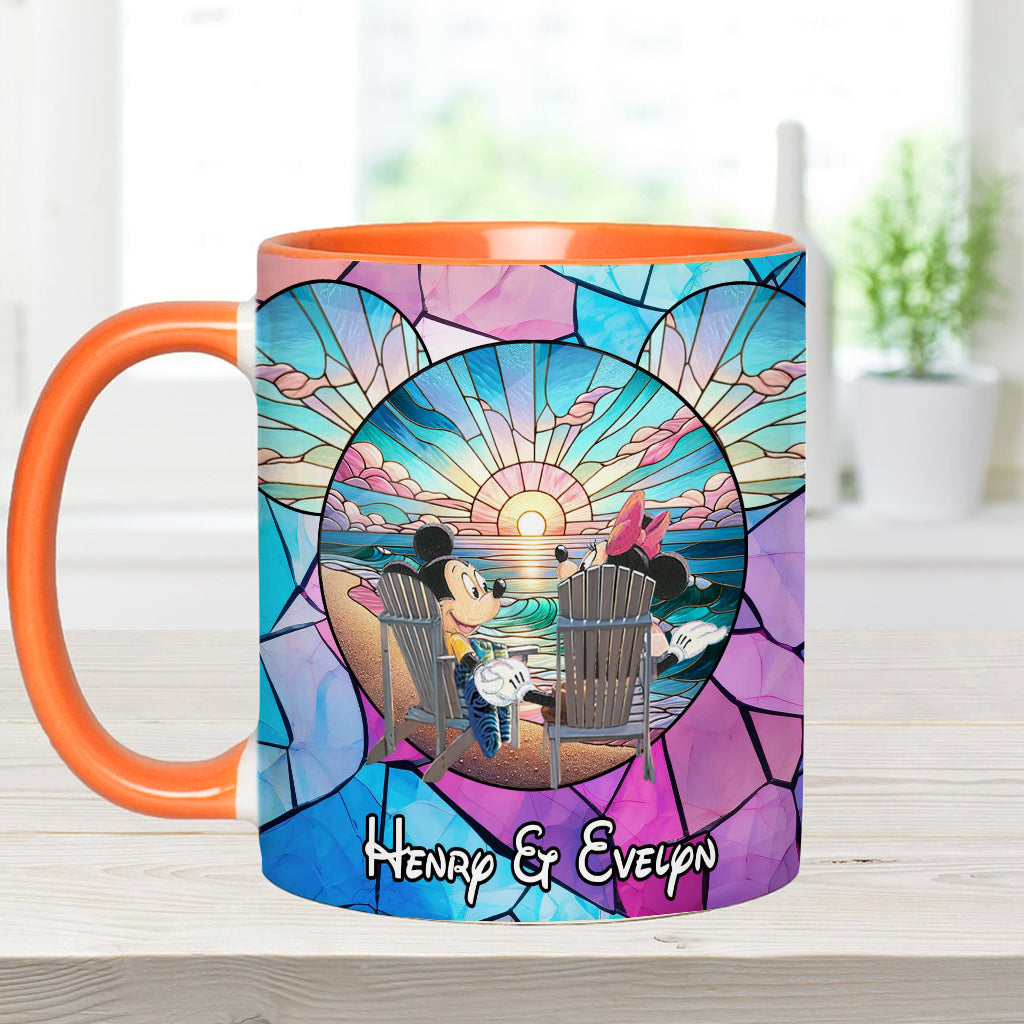 Sunrise On The Beach Build The Life We Love - Personalized Mouse Accent Mug