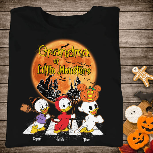 Grandma Of Little Monsters - Personalized Mouse T-shirt And Hoodie
