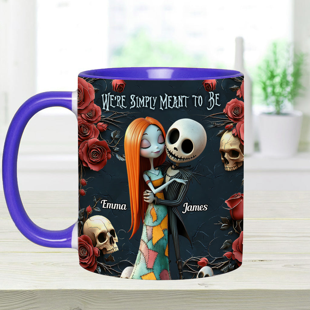 We're Simply Meant To Be - Personalized Nightmare Accent Mug