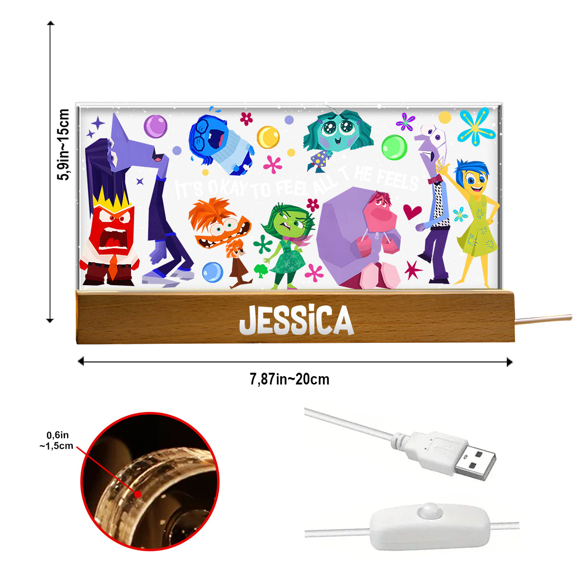 Whatever You Feel Is Valid - Personalized Shaped Led Night Light