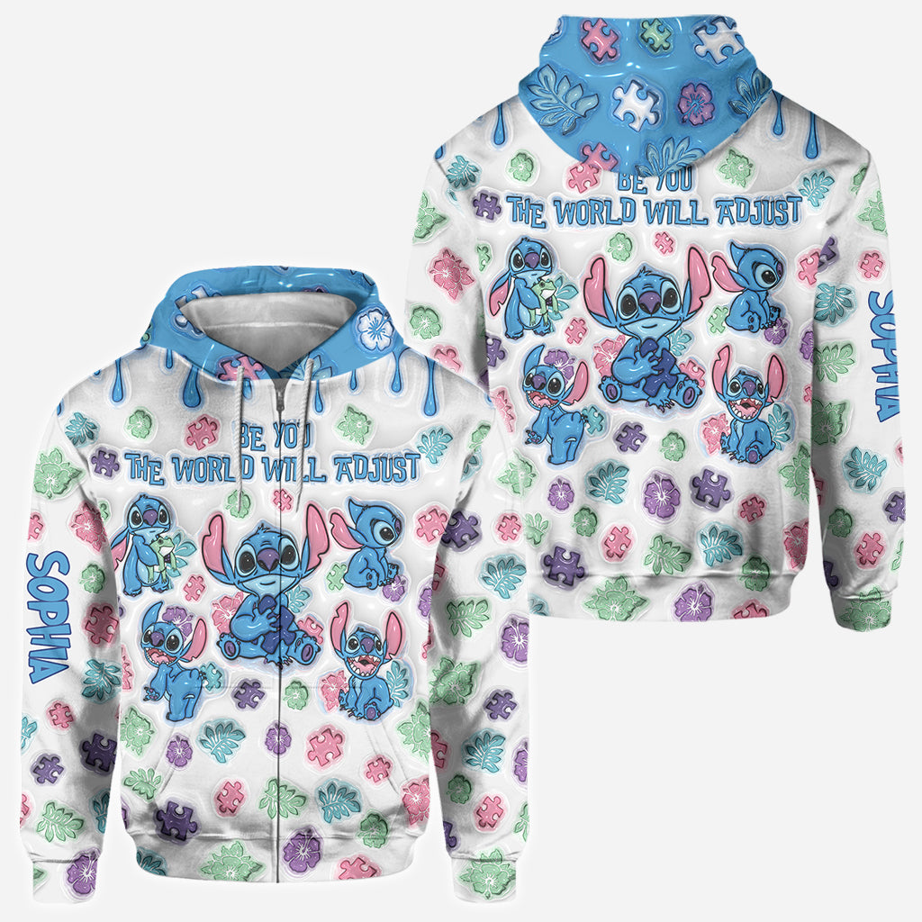 Be You The World Will Adjust - Personalized Autism Awareness All Over Shirt