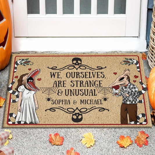 We, Ourselves, Are Strange & Unusual - Personalized Doormat