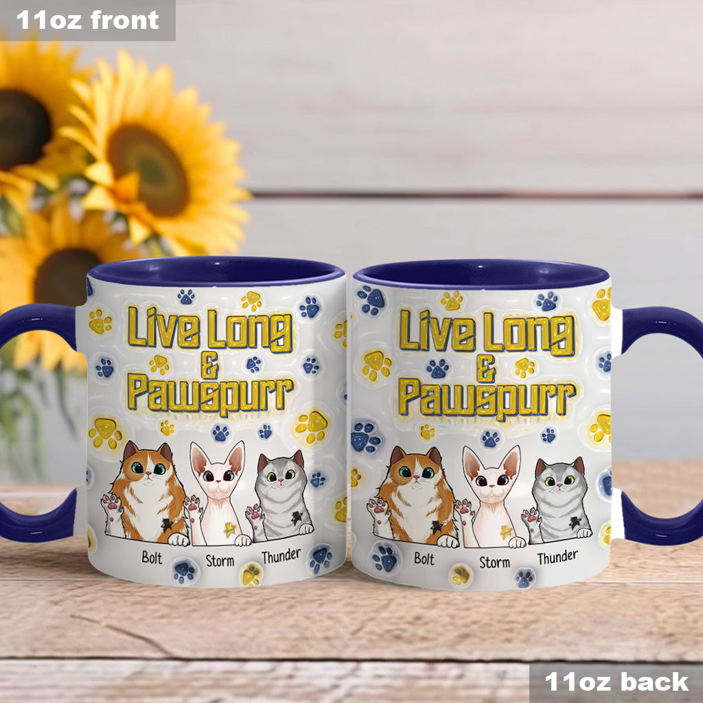 Live Long and Pawspurr - Personalized Star Fleet Accent Mug