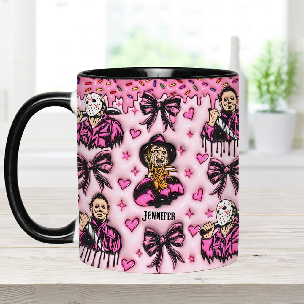 Pink Halloween Fan - Personalized Accent Mug