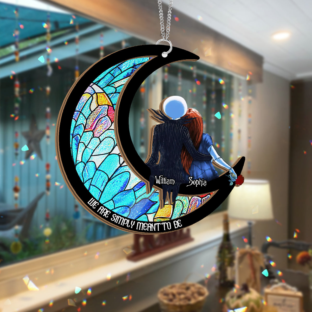 We Are Simply Meant To Be - Personalized Nightmare 2 Layered Window Hanging Suncatcher