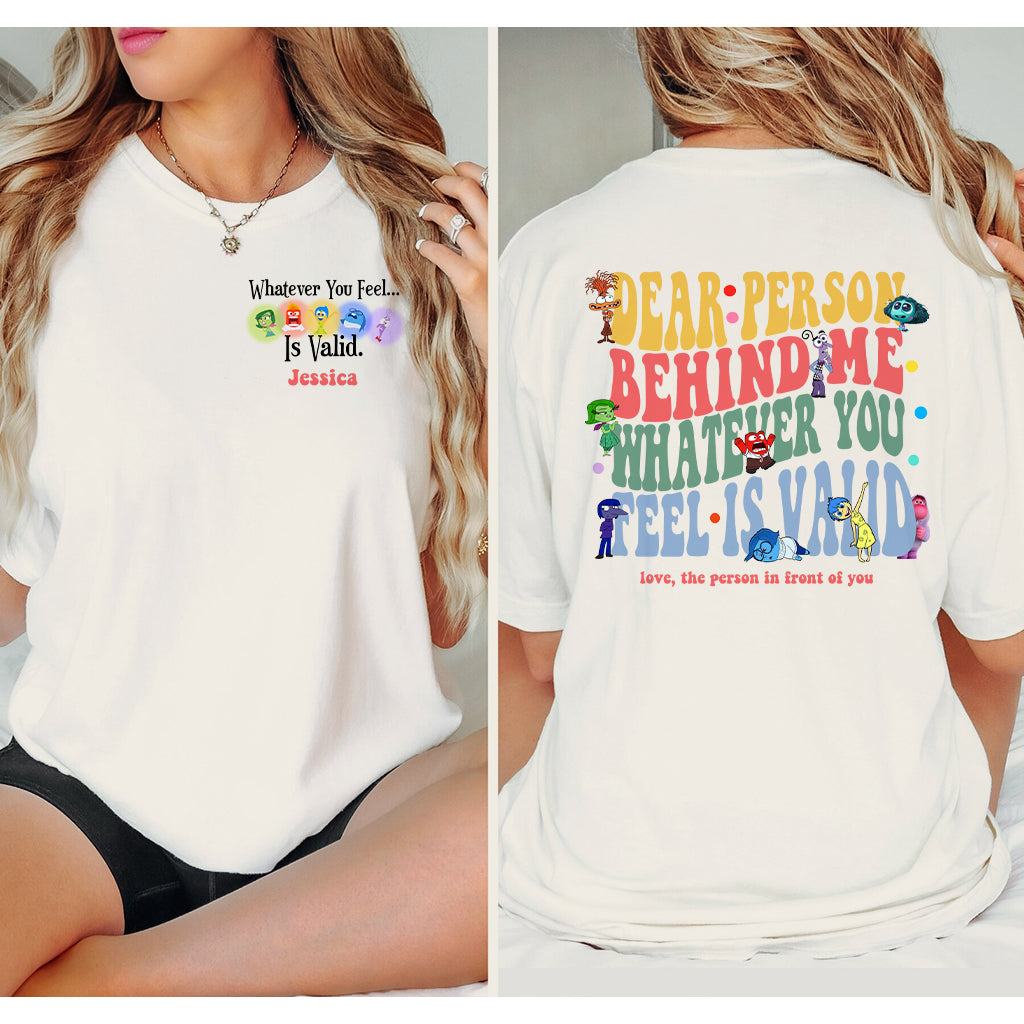 Whatever You Feel Is Valid - Personalized Inside Out T-shirt And Hoodie