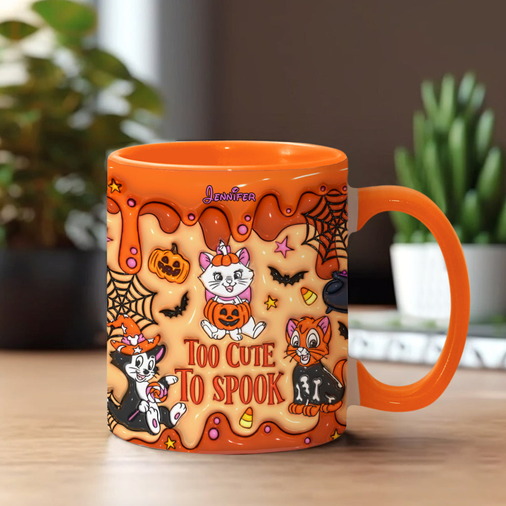 Cataholic Too Cute Too Spook - Personalized Mouse Accent Mug