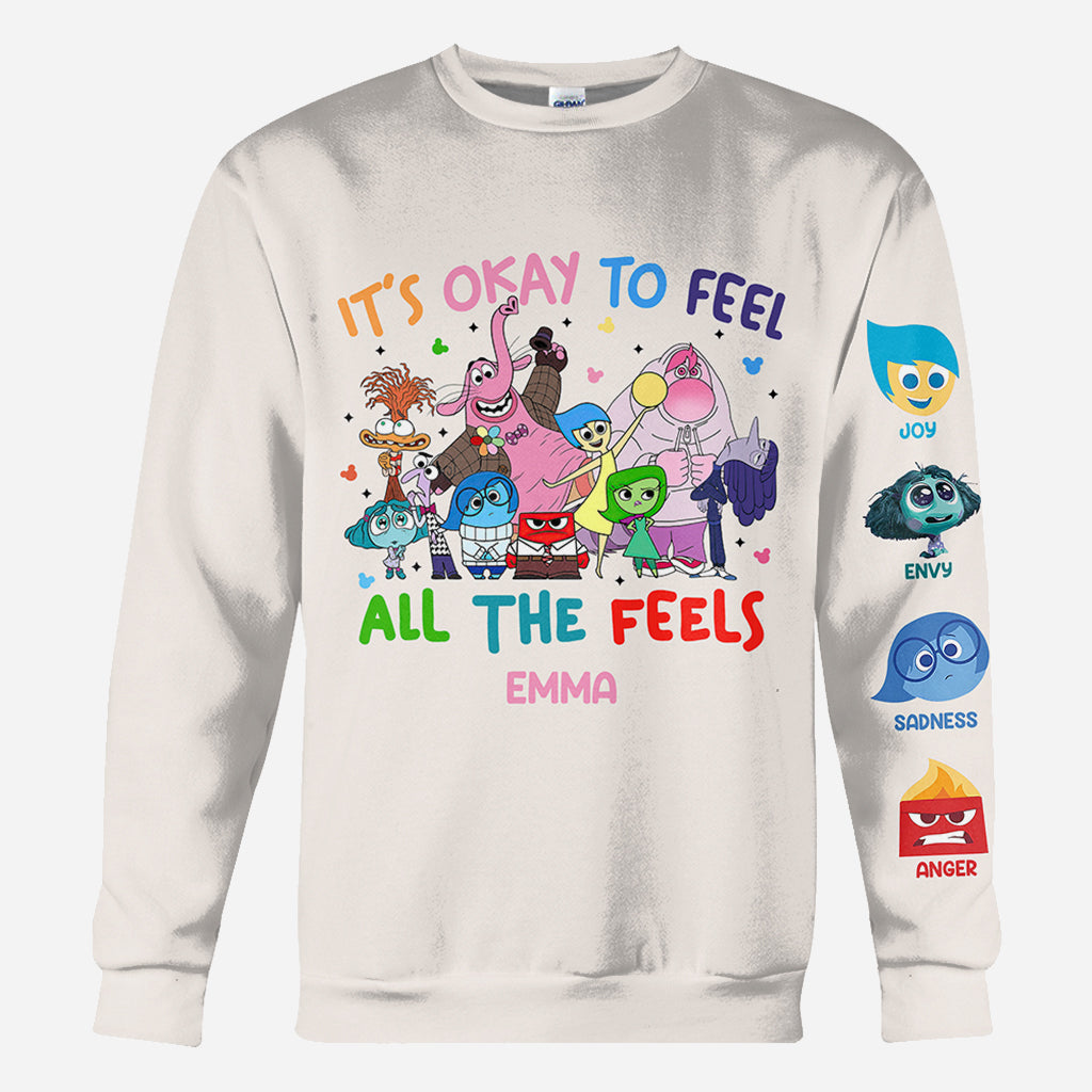 It's Ok To Feel All The Feels - Personalized All Over Shirt