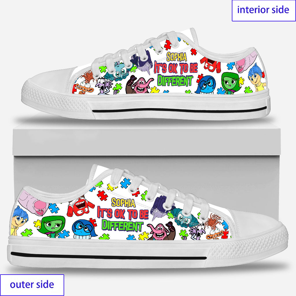 It's Ok To Be Different - Personalized Low Top Shoes