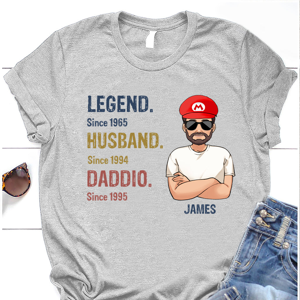 Legend Husband Daddio Poppio - Personalized Super Plumber T-shirt And Hoodie