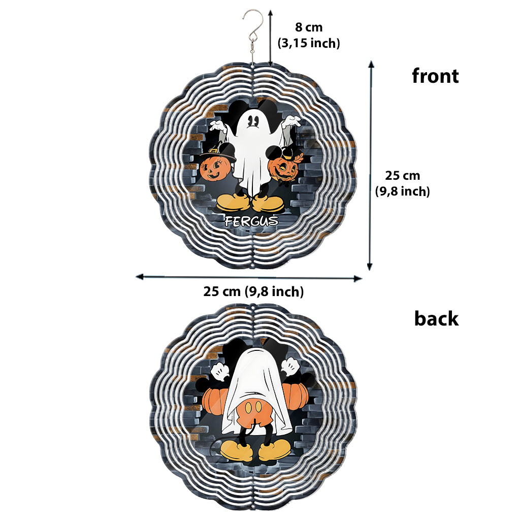 Funny Ghost Mouse - Personalized Mouse Wind Spinner