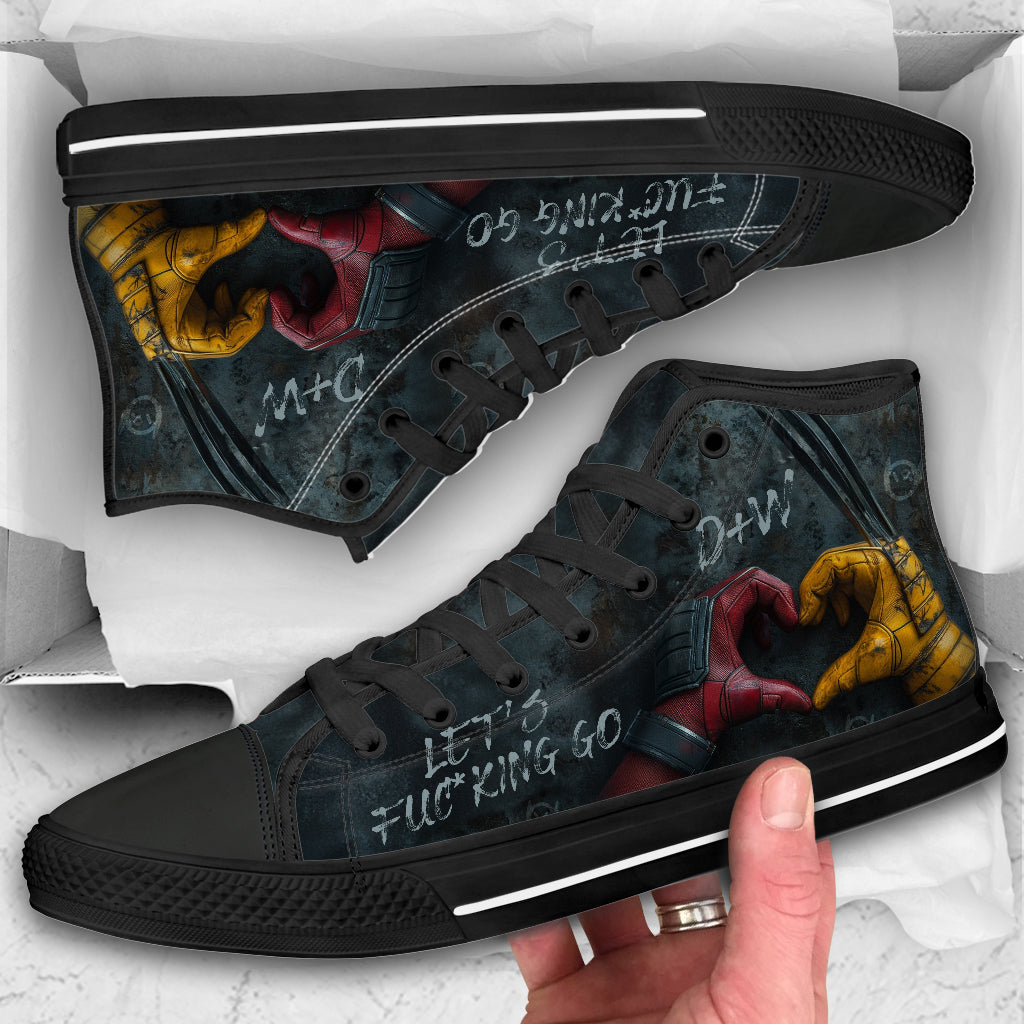 Let's Fu*cking Go - Personalized The Psychopath High Top Shoes