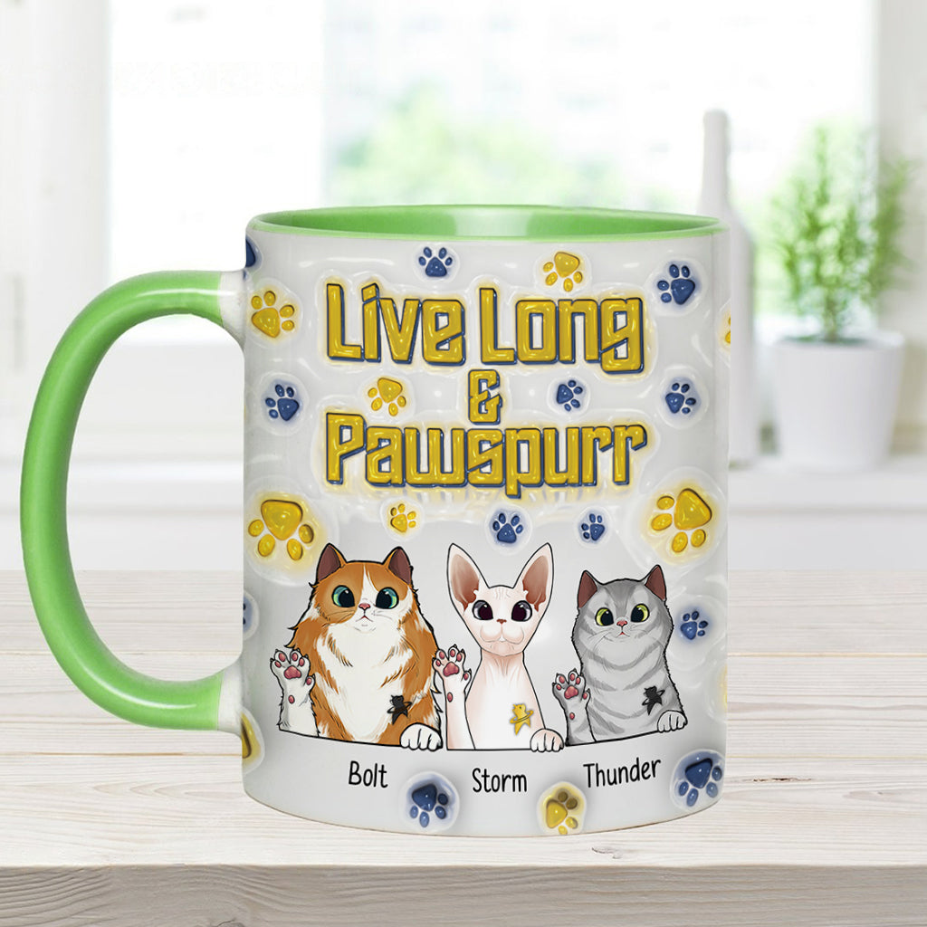 Live Long and Pawspurr - Personalized Star Fleet Accent Mug