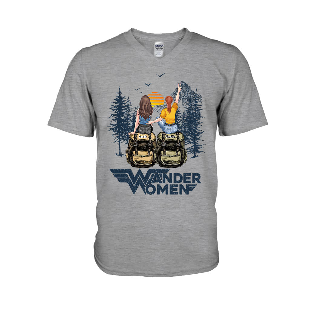 Wander Woman - Personalized Hiking T-shirt And Hoodie