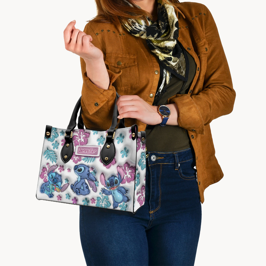 Blue Ohana - Personalized Ohana Leather Handbag