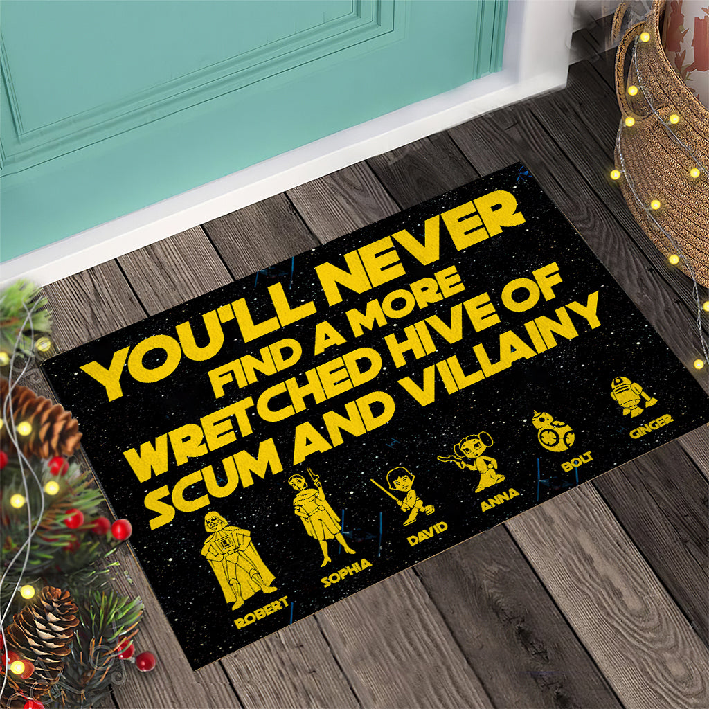 Wretched Hive of Scum And Villainy - Personalized The Force Doormat