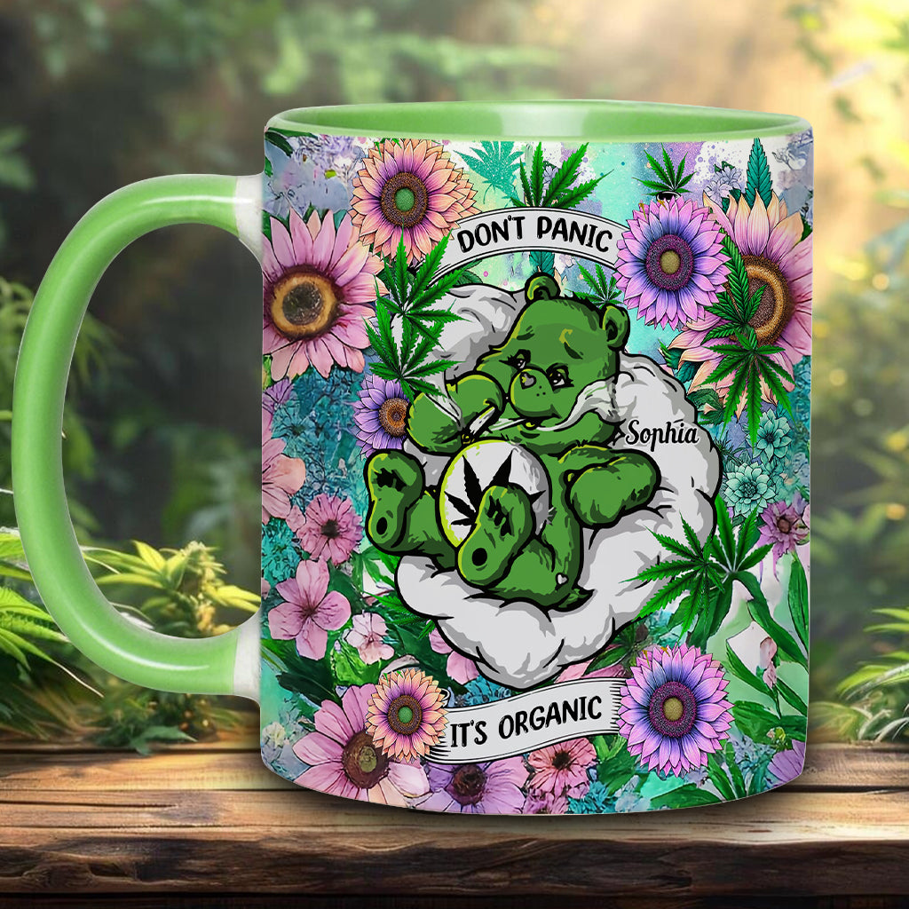 Don't Panic It's Organic - Personalized Weed Accent Mug