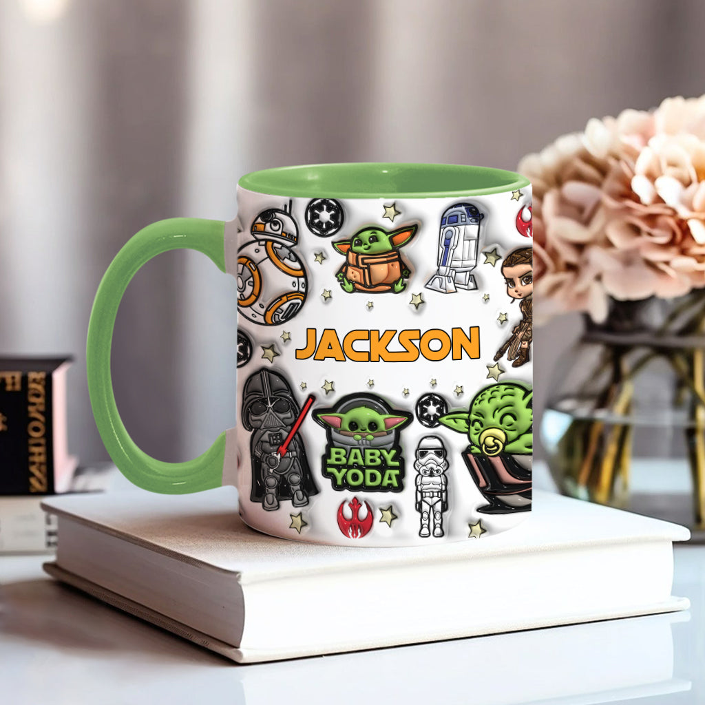 Best Coffee In The Galaxy - Personalized The Force Accent Mug