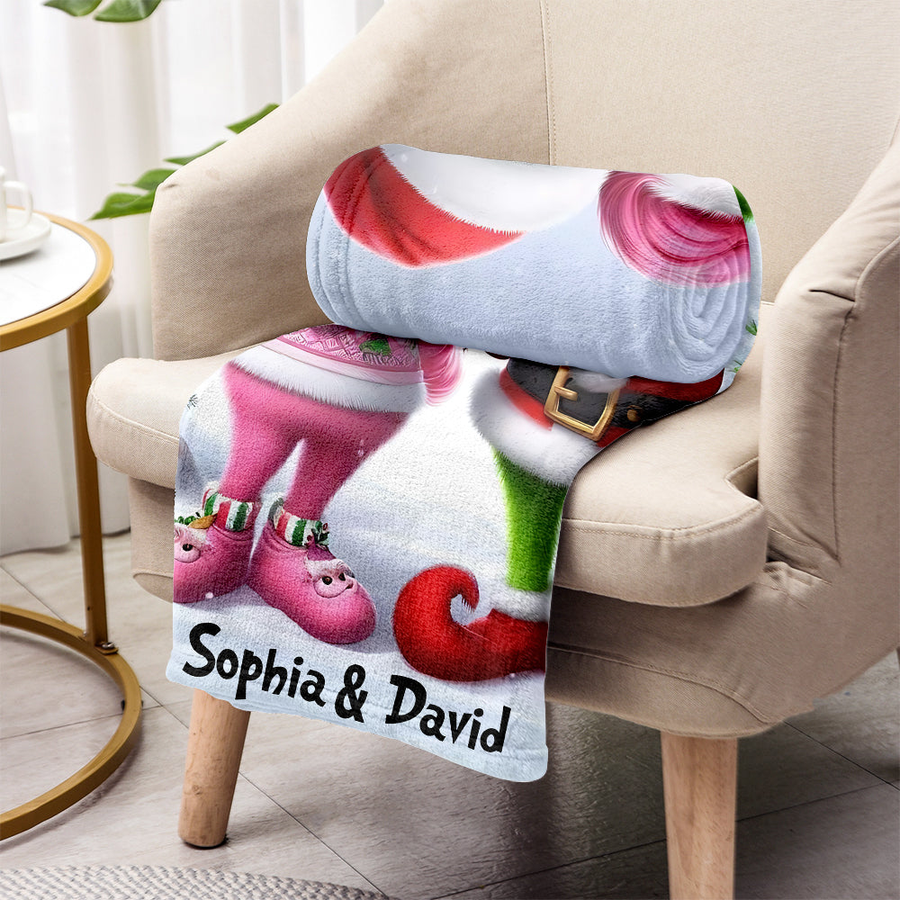 Merry Grinchmas - Personalized Stole Christmas Blanket
