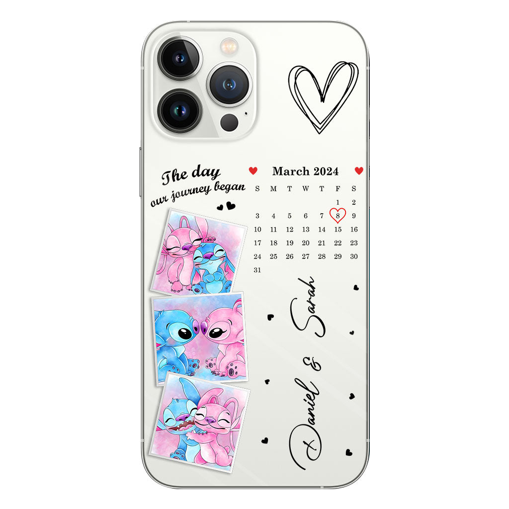 The Day Our Journey Began Ohana Calendar Custom - Personalized Ohana Clear Phone Case