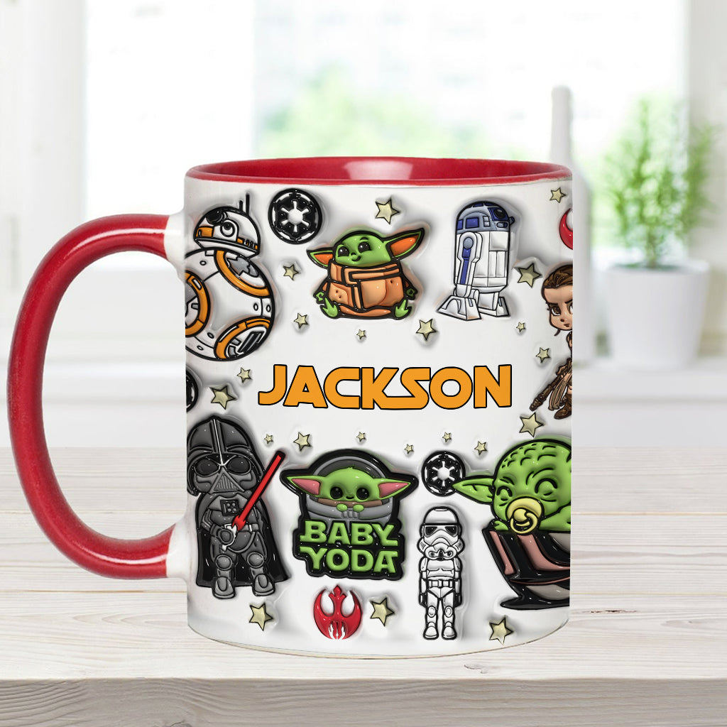 Best Coffee In The Galaxy - Personalized The Force Accent Mug