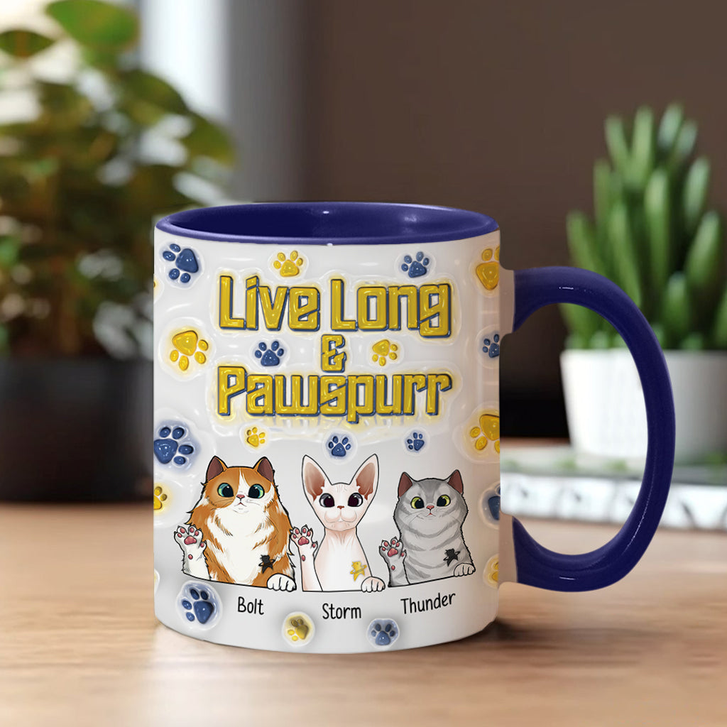 Live Long and Pawspurr - Personalized Star Fleet Accent Mug