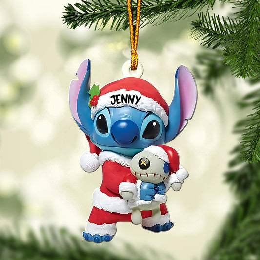 Hello Stichmas - Personalized Ohana Custom Shaped Ornament