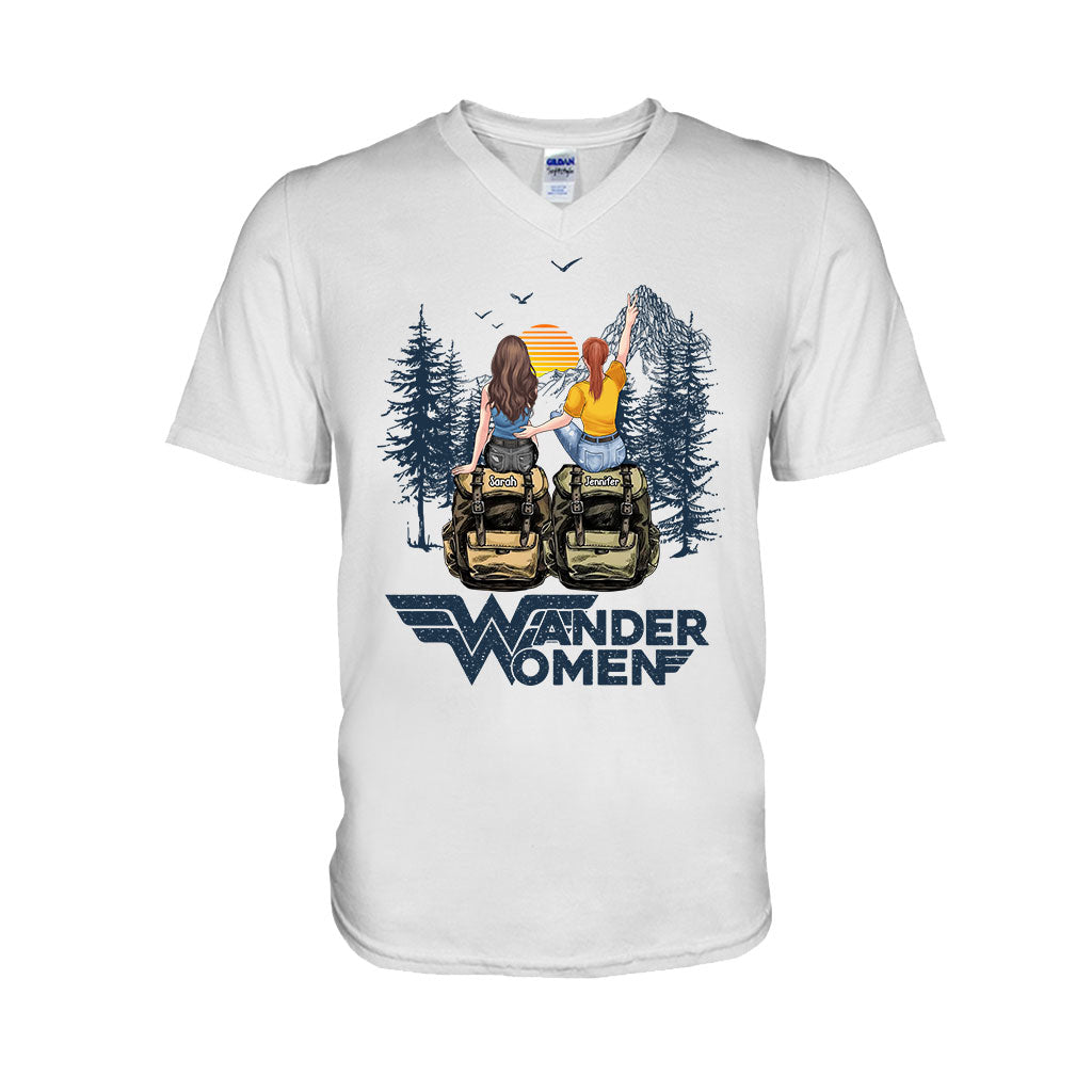 Wander Woman - Personalized Hiking T-shirt And Hoodie