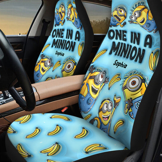 One In The Minion - Personalized Seat Covers
