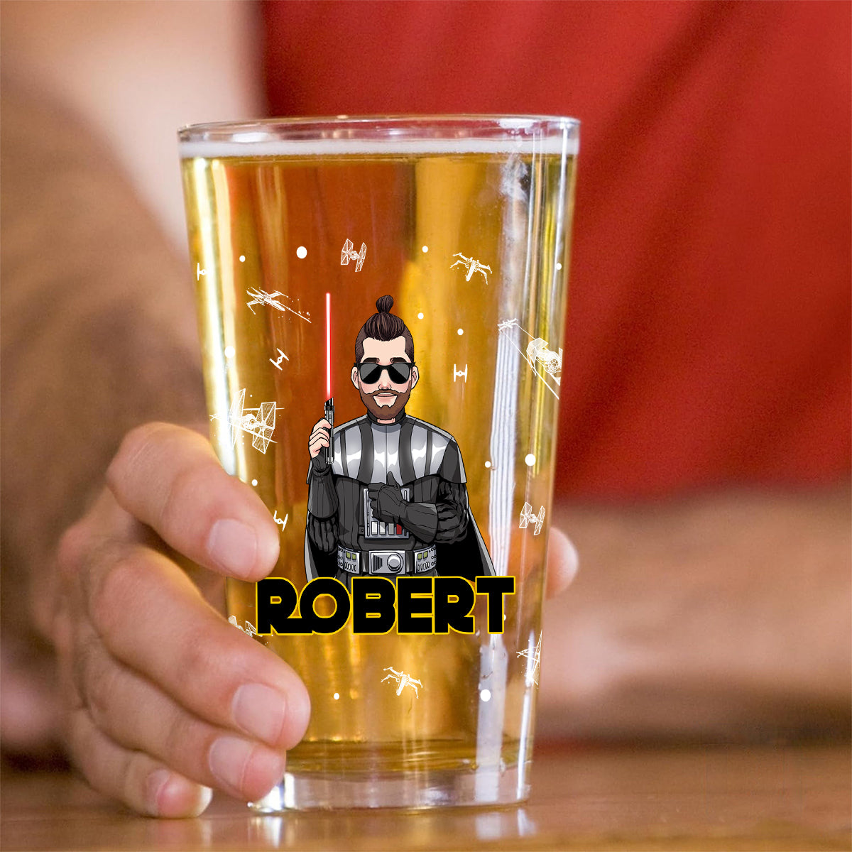 May The Froth Be With You - Personalized The Force Beer Glass