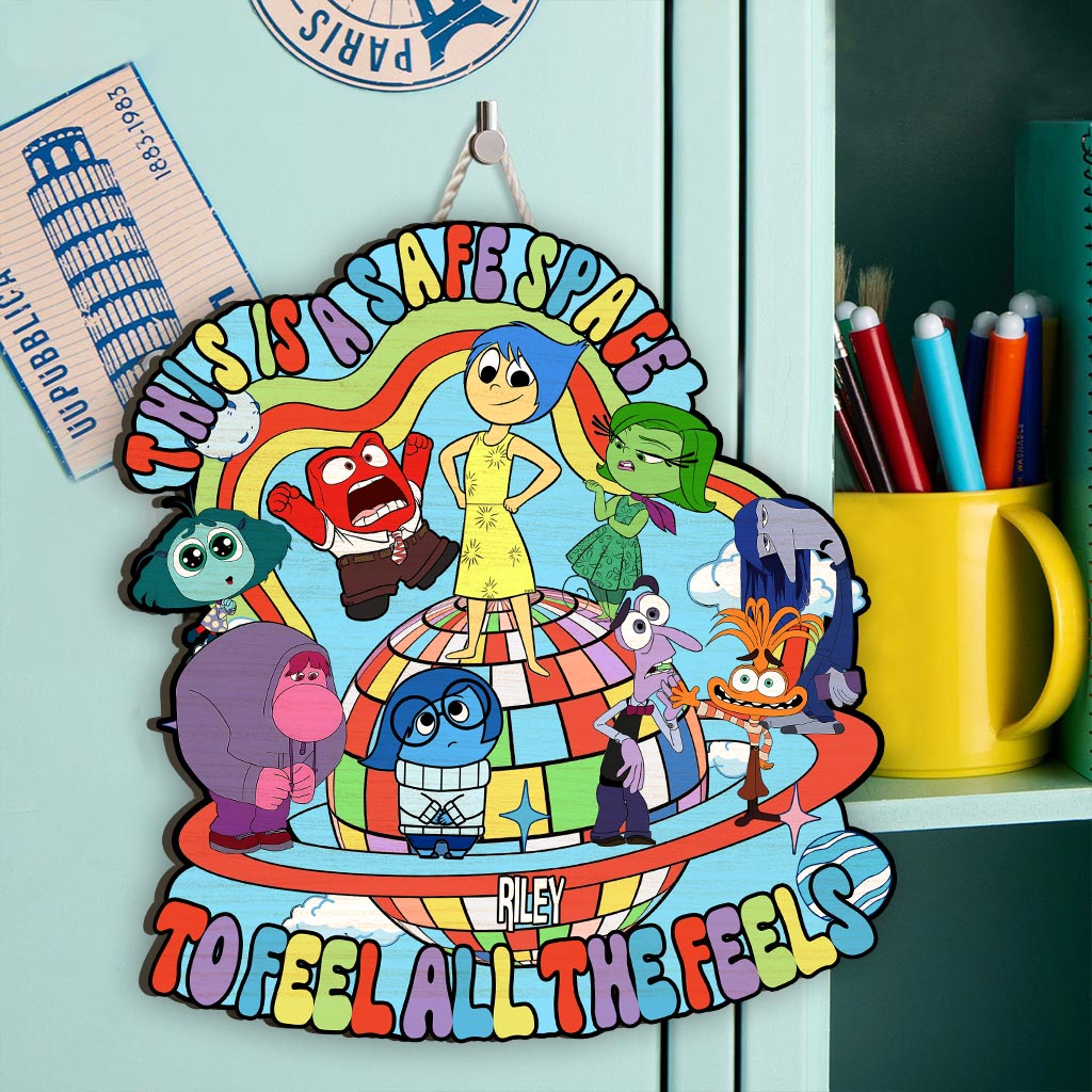 This Is A Safe Space To Feel All The Feels - Personalized Custom Shaped Wood Sign
