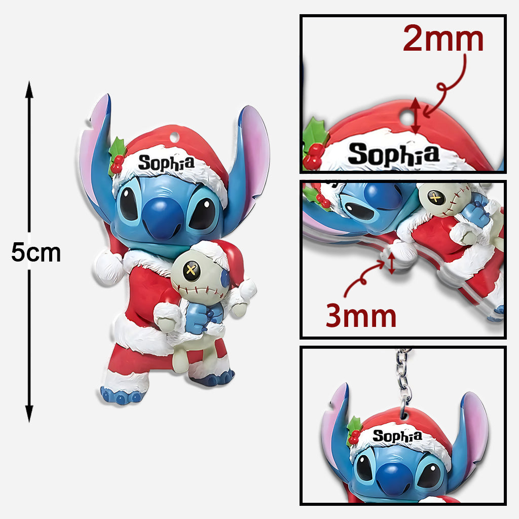 Merry Stitchmas - Personalized Ohana Keychain