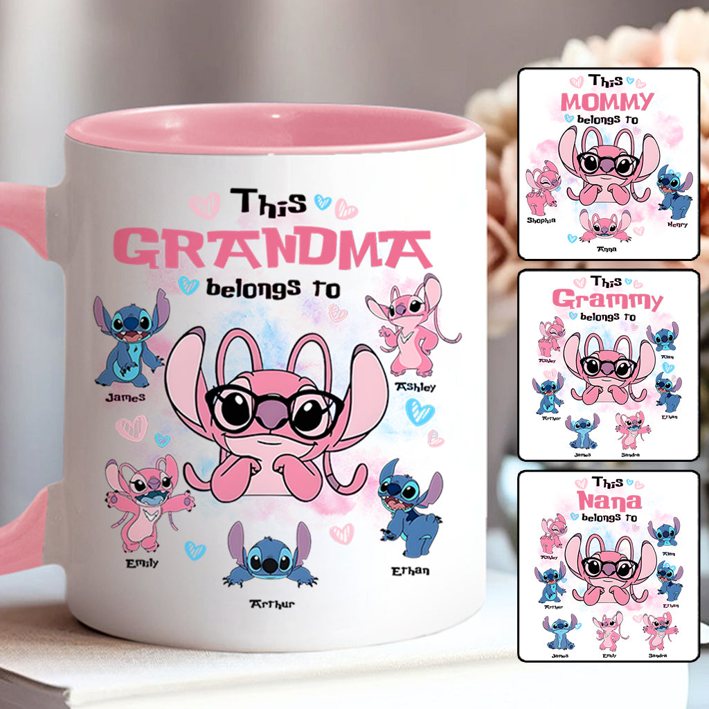 This Grandma Belongs To Custom Any Title - Personalized Mouse Accent Mug