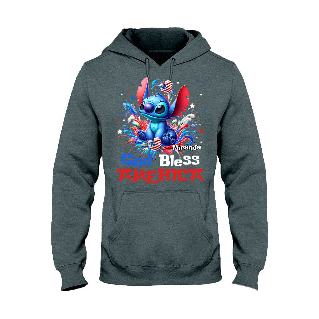 God Bless America - Personalized Ohana T-shirt And Hoodie