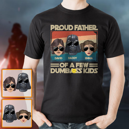 Proud Father Of A Few Kids - Personalized The Force T-shirt And Hoodie