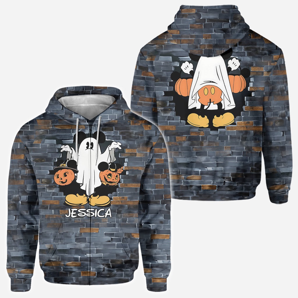Funny Ghost Mouse - Personalized Mouse All Over Shirt