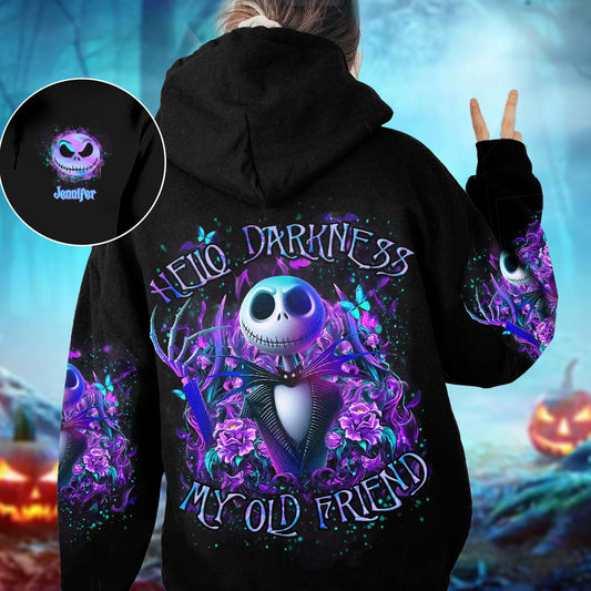 Hello Darkness My Old Friend - Personalized Nightmare All Over Shirt