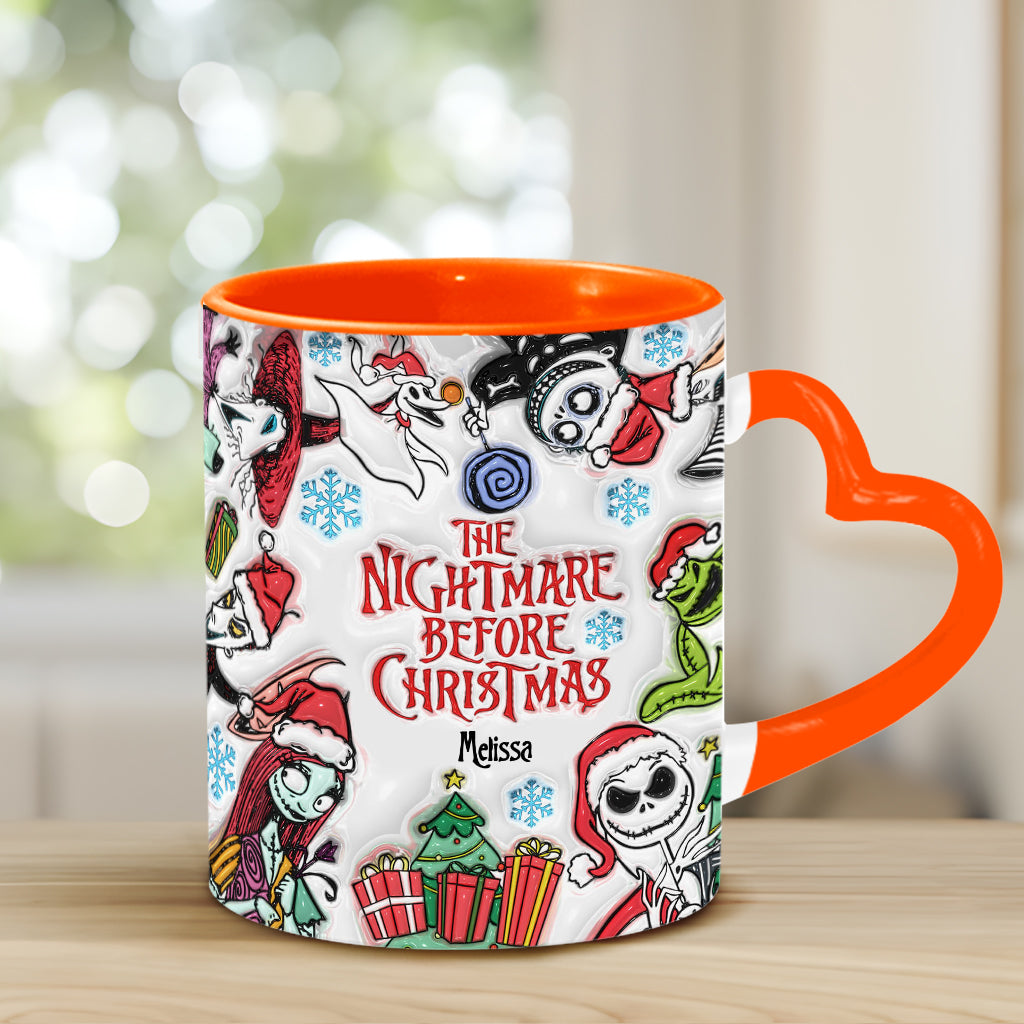 The Nightmare Before Christmas - Personalized Nightmare Heart Handle Mug