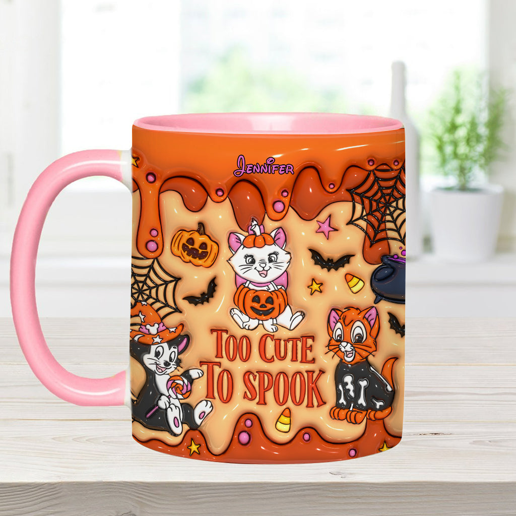 Cataholic Too Cute Too Spook - Personalized Mouse Accent Mug