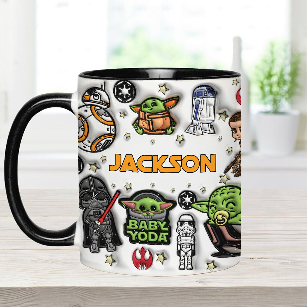 Best Coffee In The Galaxy - Personalized The Force Accent Mug