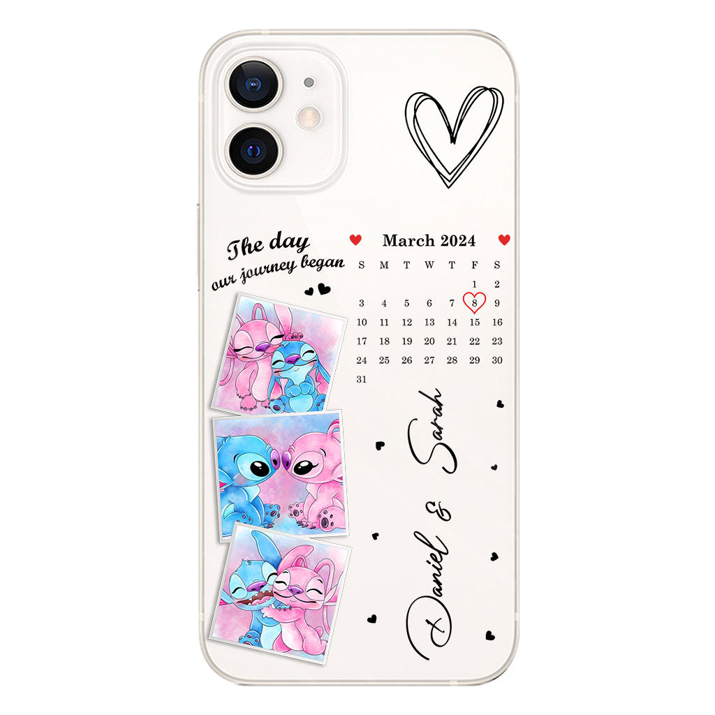 The Day Our Journey Began Ohana Calendar Custom - Personalized Ohana Clear Phone Case