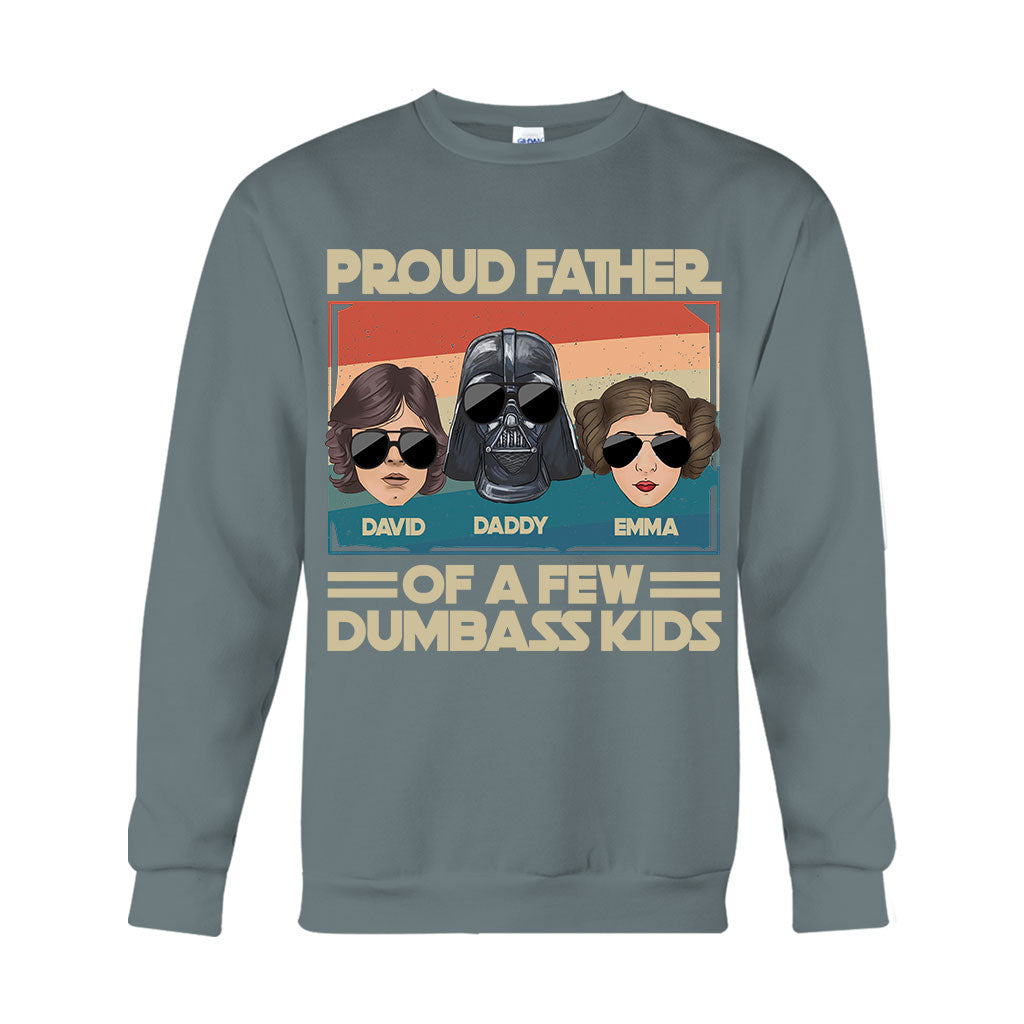 Proud Father Of A Few Kids - Personalized The Force T-shirt And Hoodie